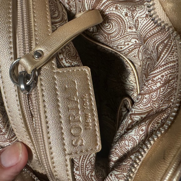 Sorial New York Gold Crossbody Bag Tassel Adjustable Strap Handbag Purse - Picture 6 of 9